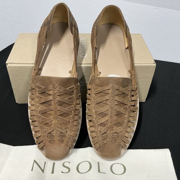 NEW Nisolo Huarache Leather Sandals Tobacco‎ Men’s Size 12 NIB